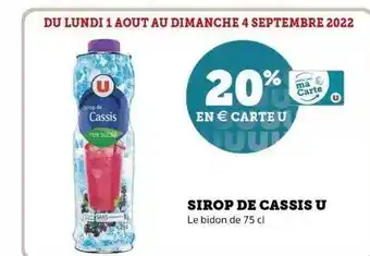 Sirop de cassis u