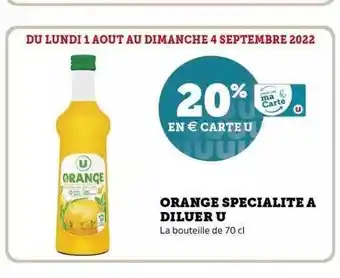 Super U Orange spécialité à diluer u offre