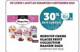 Super U Minicup crème glacée fruit collection häagen-dazs offre