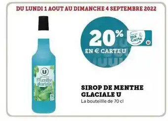 Super U Sirop de menthe glaciale u offre