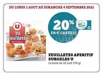 Super U Feuilletés apéritif surgelés u offre