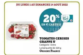 Super U Tomates cerises grappe u offre