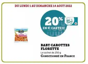 Super U Baby carottes florette offre