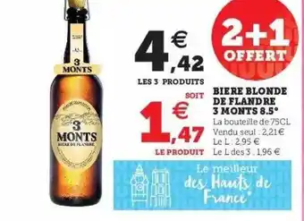 Super U Bière blonde de flandre 3 monts 8.5° offre
