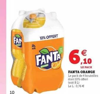 Super U Fanta orange offre