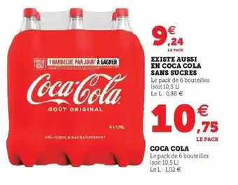 Super U Coca cola sans sucres, coca cola offre