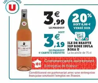 Super U Île de beauté igp rose isula rosa u offre