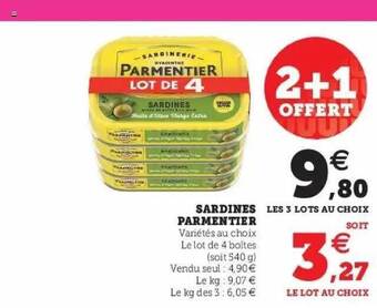 Super U Sardines parmentier offre