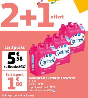 Auchan CONTREX eau minérale naturelle offre
