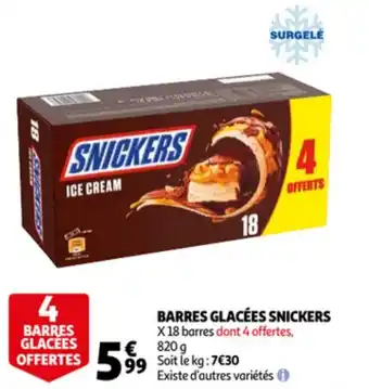 SNICKERS barres glacées