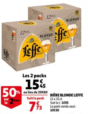 Auchan LEFFE bière blonde offre