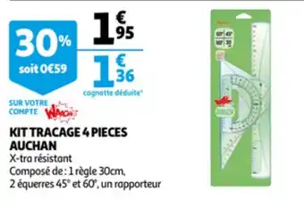Auchan AUCHAN kit tracage 4 pieces offre