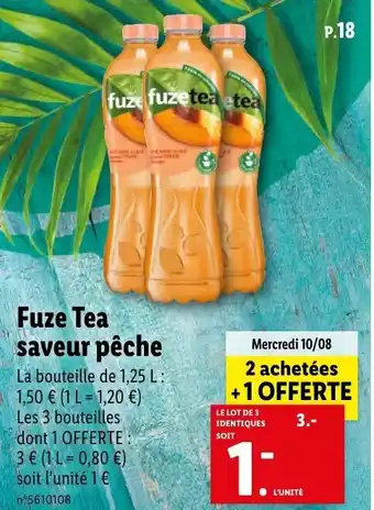 FUZE TEA saveur pêche