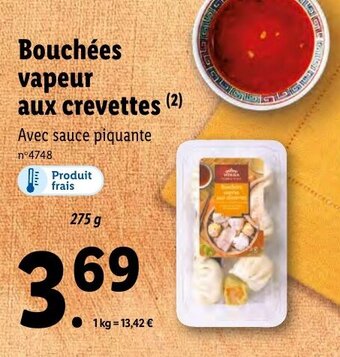 Lidl Bouchées vapeur aux crevettes offre