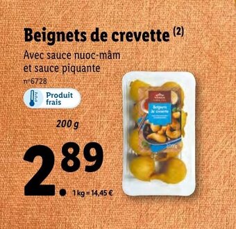Lidl Beignets de crevette offre