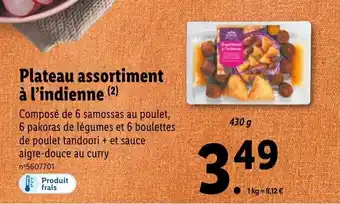 Lidl Plateau assortiment à l'indienne offre