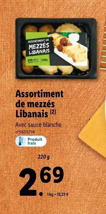 Lidl Assortiment de mezzés libanais offre