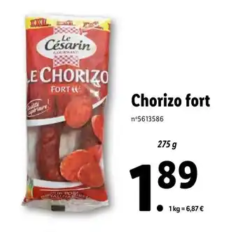 Lidl Chorizo fort offre