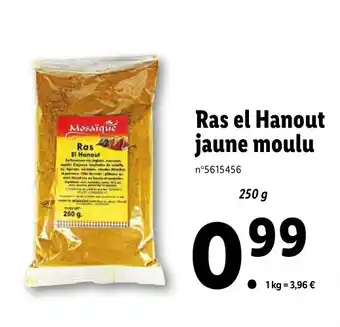 Lidl Ras el hanout jaune moulu offre