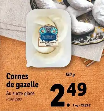 Lidl Cornes de gazelle offre