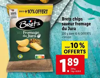 Lidl Brets chips saveur fromage du jura offre