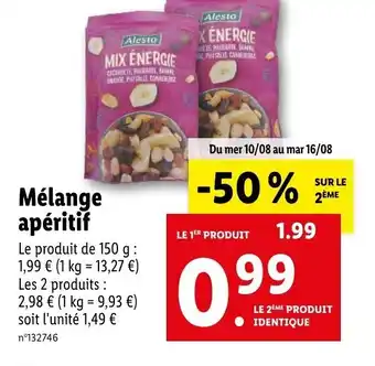 Lidl Mélange apéritif offre