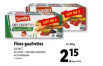 Lidl Fines gaufrettes offre