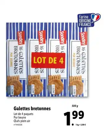 Lidl Galettes bretonnes offre