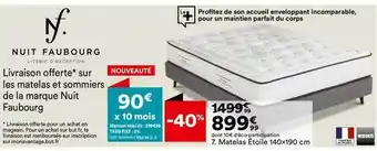 Matelas étoile 140x190 cm