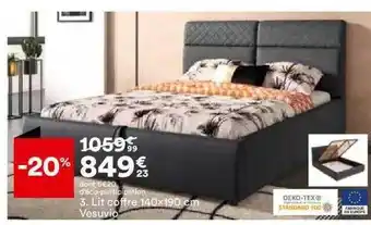 BUT Lit coffre vesuvio offre