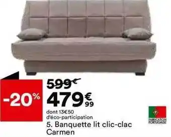 BUT Banquette lit clic-clac carmen offre
