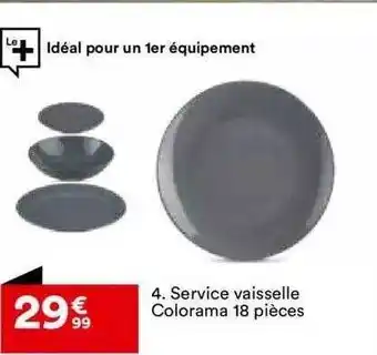 BUT Service vaisselle colorama 18 pièces offre
