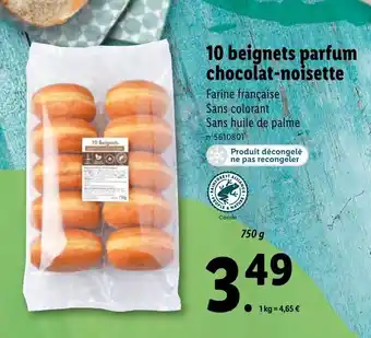 Lidl 10 beignets parfum chocolat-noisette offre
