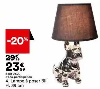 BUT Lampe à poser bill h. 39 cm offre