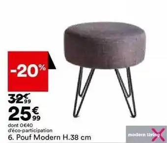 BUT Pouf modern h.38cm offre