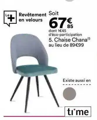 BUT Chaise chana offre