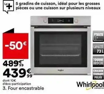 BUT Four encastrable whirlpool offre