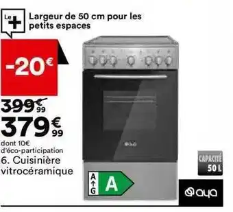 Cuisinière vitrocéramique