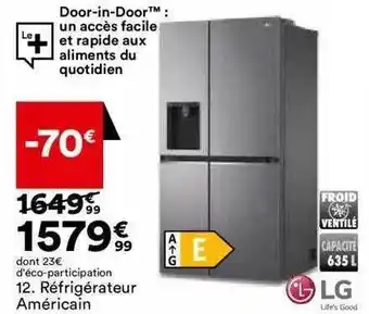 BUT Réfrigérateur américain lg offre