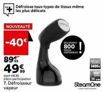 BUT Défroisseur vapeur steamone offre