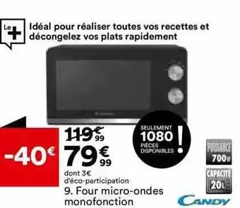 BUT Four micro-ondes monofonction candy offre