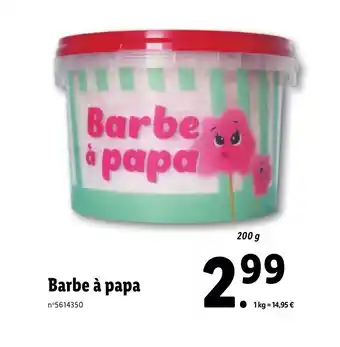 Lidl Barbe à papa offre
