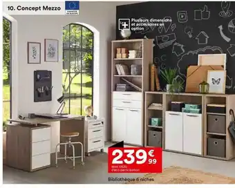 BUT Concept mezzo : bibliothèque 6 niches offre
