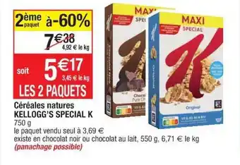 Cora x Carrefour Céréales natures kellogg's special k offre