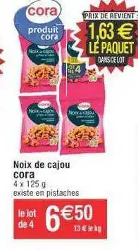Cora x Carrefour Noix de cajou cora offre