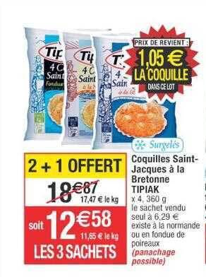Cora x Carrefour Coquilles saint jacques à la bretonne tipiak offre