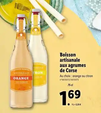 Lidl Boisson artisanale aux agrumes de corse offre