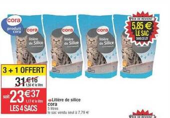 Cora x Carrefour Litière de silice cora offre