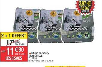 Cora x Carrefour Litière carbonite tranquille offre