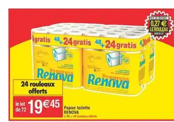 Cora x Carrefour Papier toilette renova offre